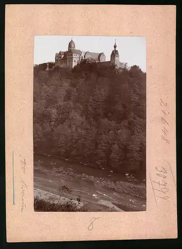 Fotografie Brück & Sohn Meissen, Ansicht Rochsburg a. Mulde, Blick auf das Schloss Rochsburg