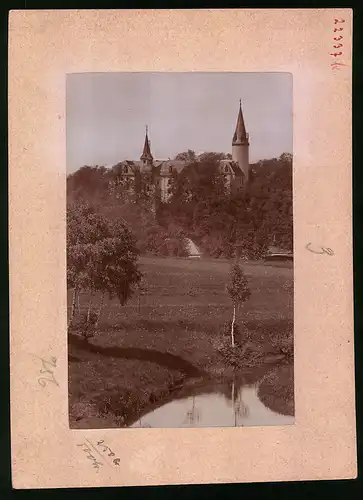 Fotografie Brück & Sohn Meissen, Ansicht Neuhausen i. Erzg., Blick auf das Schloss Purschenstein