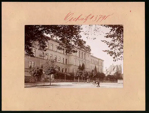 Fotografie Brück & Sohn Meissen, Ansicht Oschatz, Partie am Königlichen Lehrerseminar