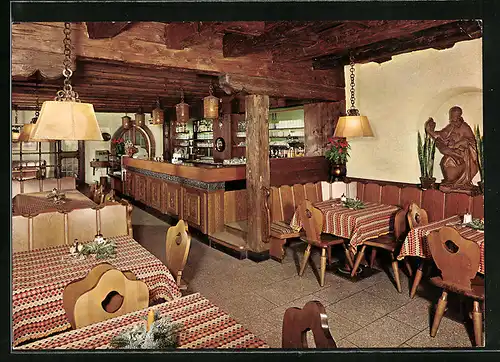 AK Barbian, Restaurant Kalter Keller, An der Brennerstrasse bei Waidbruck, Innenansicht