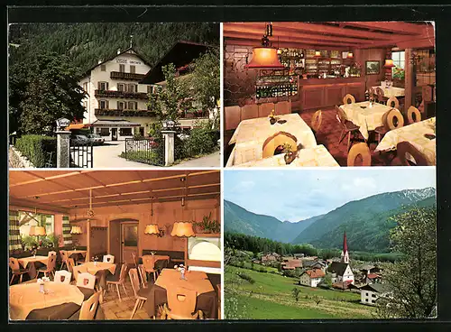 AK Maria Trens bei Sterzing, Gasthof Bircher, Aussenansicht, Gastraum