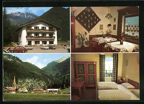 AK Mauls bei Sterzing, Pension Jägerheim, Aussenansicht, Gastraum, Zimmer