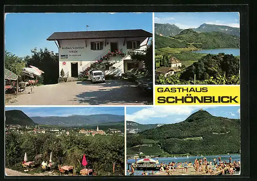 AK Kaltern a. d. Südtiroler Weinstrasse, Gasthaus Schönblick, Ortsansicht