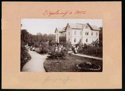 Fotografie Brück & Sohn Meissen, Ansicht Zitzschewig, Partie am Frauengenesungsheim Alt Wettinshöhe