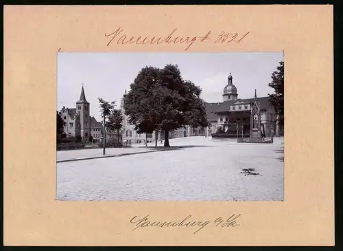 Fotografie Brück & Sohn Meissen, Ansicht Naumburg a. S., Wilhelmsplatz mit Kriegerdenkmal