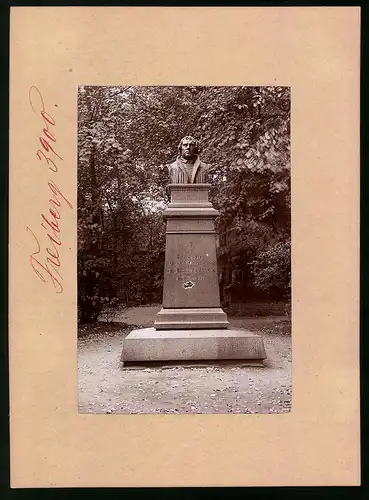 Fotografie Brück & Sohn Meissen, Ansicht Freiberg i. Sa., Partie am Luther Denkmal