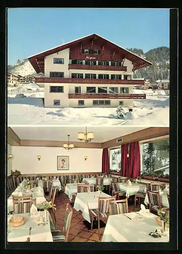 AK Wolkenstein /Gröden, Pension Mignon im Winter