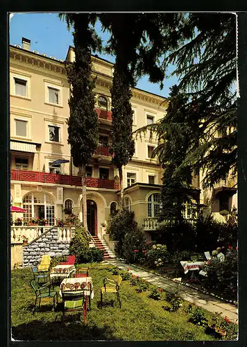 AK Meran, Hotel Pension Cremona-Ritz - Gartenansicht