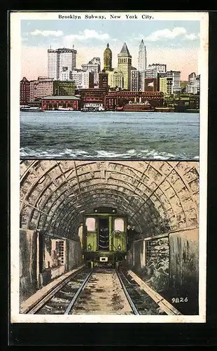 AK New York City, Brookly Subway, Panorama