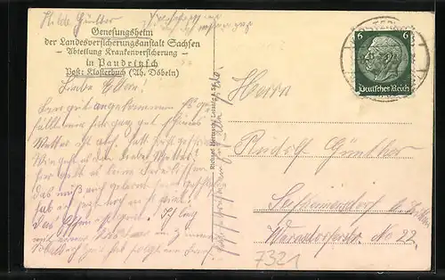 AK Paudritzsch, Genesungsheim mit Anlage