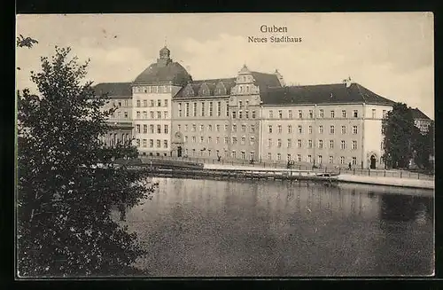 AK Guben, Neues Stadthaus am Ufer