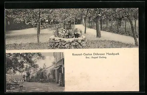 AK Döhren, Gasthaus Konzert-Garten im Döhrener Maschpark