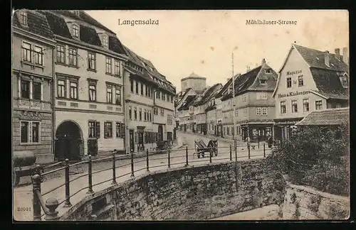 AK Langensalza, Blick zur Mühlhäuser-Strasse