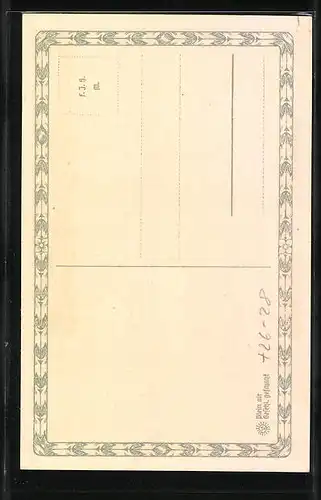 Steindruck-AK München, Siegestor mit Kutsche