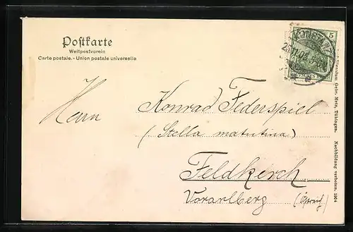 AK Konstanz, Ortsansicht mit Hafenpartie