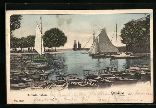 AK Konstanz, Ansicht des Gondelhafens