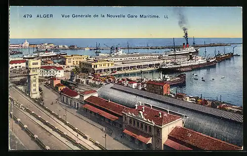AK Alger, Vue Générale de la Nouvelle Gare Maritime