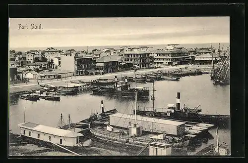 AK Port Said, Uferpartie am Hafen