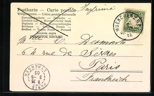 AK München, Am Marienplatz