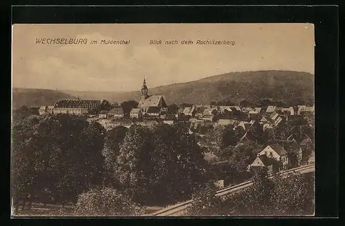 AK Wechselburg /Muldental, Blick nach dem Rochlitzerberg