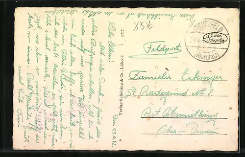 AK Bayreuth, Blick auf die Stadt und die Stadtkirche