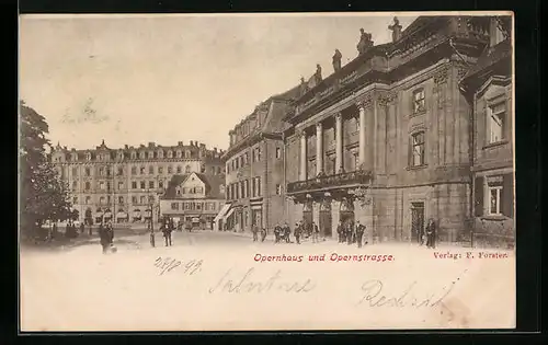 AK Bayreuth, Opernhaus und Opernstrasse