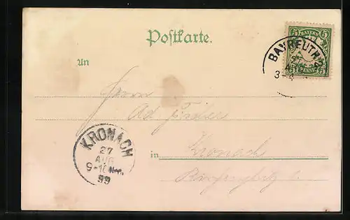 AK Bayreuth, Opernhaus und Opernstrasse