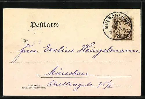 AK München, Frontansicht der K. Akademie