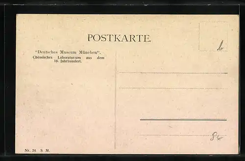 AK München, Deutsches Museum, Chemisches Laboratorium, Innenschau