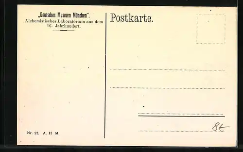 AK München, Deutsches Museum, Chemisches Laboratorium, 16. Jh