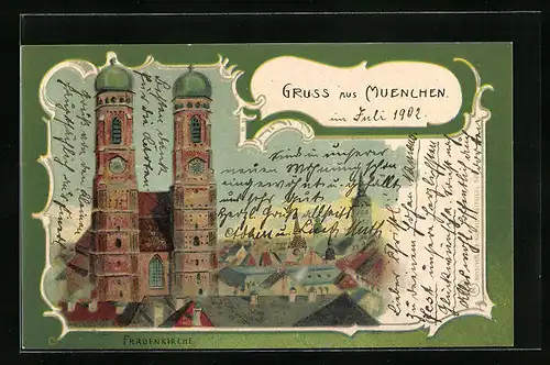 Lithographie München, Frauenkirche