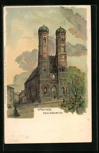 Lithographie München, Frauenkirche