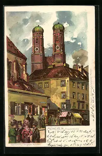 Lithographie München, Frauenkirche