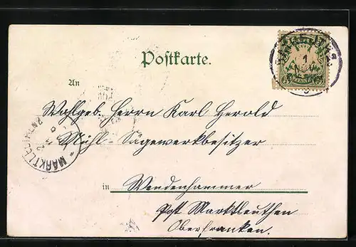 AK Bayreuth, Teilansicht mit Strassenpartie, Wagnertheater