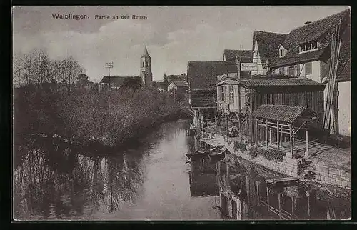 AK Waiblingen, Partie an der Rems