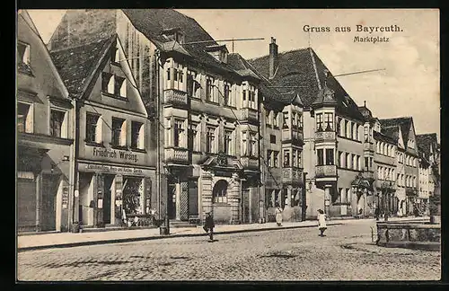 AK Bayreuth, Blick auf den Marktplatz