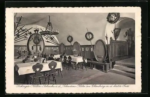 AK Bad Münster a. St., Kellerschenke Schwarze Katze