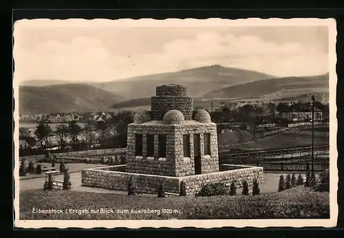 AK Eibenstock i. Erzgeb., Blick zum Auersberg