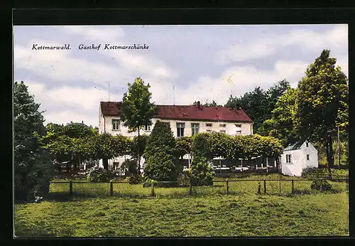 AK Kottmarwald, Gasthof Kottmarschänke mit Garten