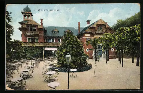 AK Löbau, Gasthaus Honigbrunnen
