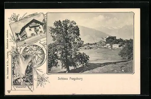 AK Meran, Schloss Fragsburg mit Hotel und Restaurant