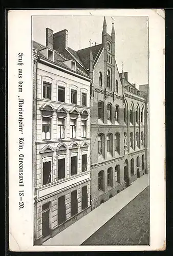 AK Köln a. Rh., Hotel Marienheim im Gereonswall 18-20