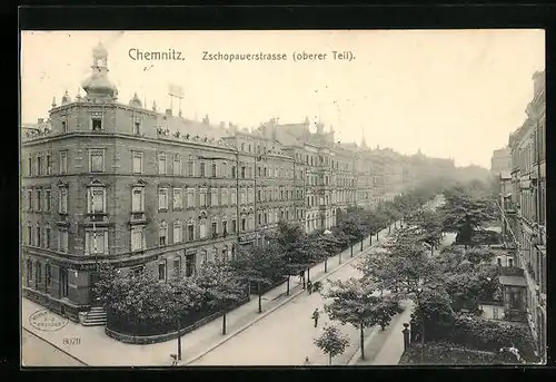 AK Chemnitz, Oberer Teil der Zschopauerstrasse