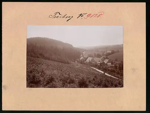 Fotografie Brück & Sohn Meissen, Ansicht Freiberg i. Sa., Partie an der Ölmühle mit Blick in das Striegistal