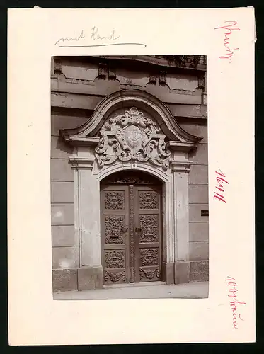 Fotografie Brück & Sohn Meissen, Ansicht Penig, Blick auf das Alte Portal am Schlossplatz