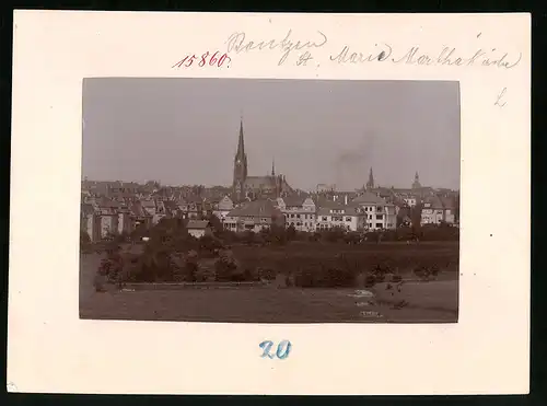 Fotografie Brück & Sohn Meissen, Ansicht Bautzen, Blick auf die Stadt mit der Maria-Martha-Kirche