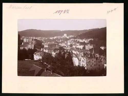 Fotografie Brück & Sohn Meissen, Ansicht Marienbad, Blick vom vom Cafe Egerländer auf die Stadt