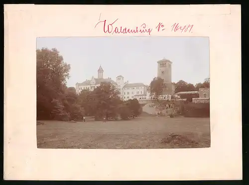 Fotografie Brück & Sohn Meissen, Ansicht Waldenburg i. Sa., Blick vom Park auf das fürstliche Schloss