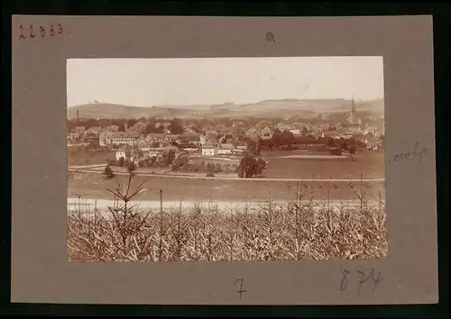 Fotografie Brück & Sohn Meissen, Ansicht Neustadt i. Sa., Blick auf den Ort mit Villen und Wohnhäusern