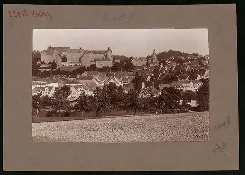 Fotografie Brück & Sohn Meissen, Ansicht Colditz, Blick auf die Stadt mit dem Schloss
